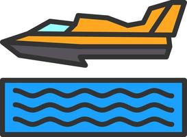 watervliegtuig racing vector icoon ontwerp