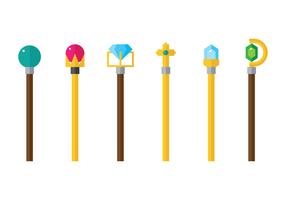 Scepter Flat Icon vector