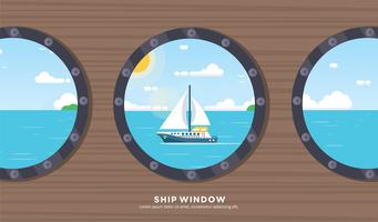 Gratis Ship Window Vector