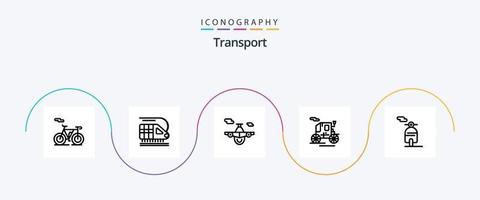 vervoer lijn 5 icoon pak inclusief . vervoer. vervoer. scooter. vervoer vector