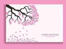 sakura bloesem tak. vallende bloemblaadjes, bloemen. geïsoleerde vliegende realistische Japanse roze kersen of abrikozen bloemen elementen vallen vector achtergrond. kersenbloesem tak, bloemblaadje illustratie