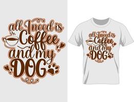 koffie t overhemd ontwerp vector