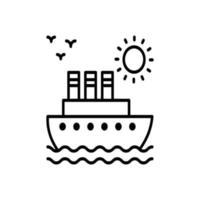 schip vector schets icoon met achtergrond stijl illustratie. camping en buitenshuis symbool eps 10 het dossier