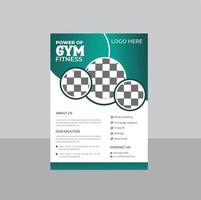 modern geschiktheid Sportschool en sport- folder sjabloon vector