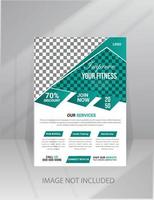 fitness gym folder sjabloon vector