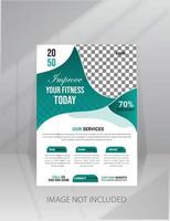 fitness gym folder sjabloon vector