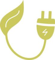 groen energie plug illustratie vector