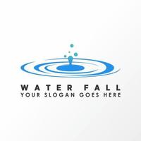 water dat vallen naar water oppervlakte beeld grafisch icoon logo ontwerp abstract concept vector voorraad. kan worden gebruikt net zo symbolen verwant naar natuur of loodgieter.