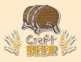 ambacht bier sticker vector