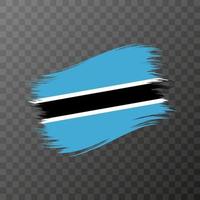 botswana nationaal vlag. grunge borstel hartinfarct. vector illustratie Aan transparant achtergrond.