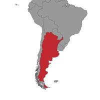 speldkaart met de vlag van Argentinië op wereldkaart. vectorillustratie. vector