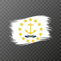 Rhode eiland staat vlag in borstel stijl Aan transparant achtergrond. vector illustratie.