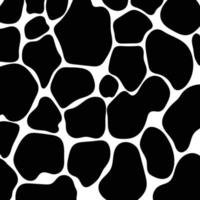 vector zwarte koe print patroon dierlijke naadloze. koeienhuid abstract voor afdrukken, snijden en knutselen, ideaal voor mokken, stickers, stencils, web, omslag. muurstickers, woondecoratie en meer.