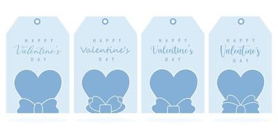 Valentijn dag tags set. Valentijn dag afdrukbare geschenk labels. vector