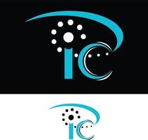 ic tekst logo icoon vector