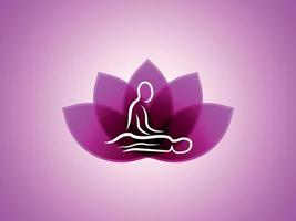 lichaam massage spa logo vector lichaam ontspannende massage behandeling logo roze kleur helling