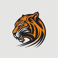 tijger hoofd logo icoon mascotte vector illustratie