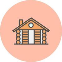 houten huis vector icoon
