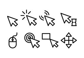 Vector pictogrammen van de muisaanwijzer