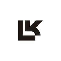 brief lk elegant gemakkelijk meetkundig logo vector