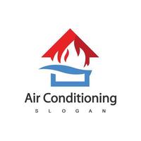 airconditioning logo, hvac logo concept vector