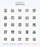 creatief valentijnsdag dag 25 schets icoon pak zo net zo geschenk. huwelijk. liefde. liefde. Cupido vector