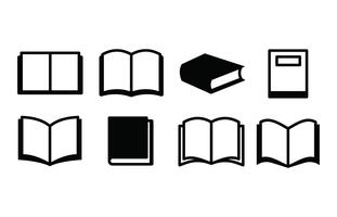 boek icon set vector
