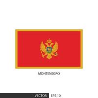 Montenegro plein vlag Aan wit achtergrond en specificeren is vector eps10.