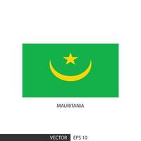 mauritania plein vlag Aan wit achtergrond en specificeren is vector eps10.