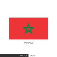 Marokko plein vlag Aan wit achtergrond en specificeren is vector eps10.