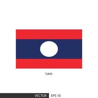 Laos plein vlag Aan wit achtergrond en specificeren is vector eps10.