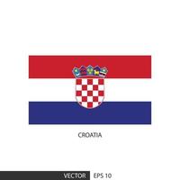 Kroatië plein vlag Aan wit achtergrond en specificeren is vector eps10.