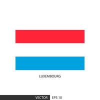 Luxemburg plein vlag Aan wit achtergrond en specificeren is vector eps10.