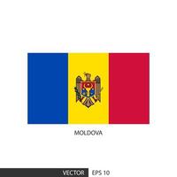 Moldavië plein vlag Aan wit achtergrond en specificeren is vector eps10.