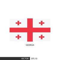 Georgië plein vlag Aan wit achtergrond en specificeren is vector eps10.