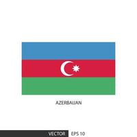 azerbeidzjaans plein vlag Aan wit achtergrond en specificeren is vector eps10.