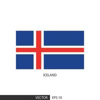 IJsland plein vlag Aan wit achtergrond en specificeren is vector eps10.