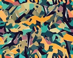 kleurrijk camouflage safari patroon. illustratie voor behang, stoffen, wikkels, ansichtkaarten, groet kaarten, bruiloft uitnodigingen, spandoeken, web. vector