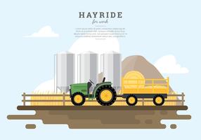 Hayride Tarwe Veld Gratis Vector