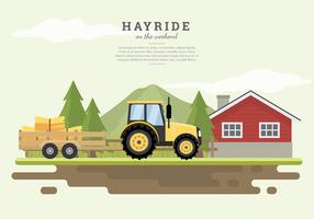 Hayride Farm House Gratis Vector