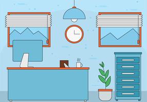 Gratis Flat Design Vector Office Illustratie