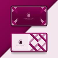 elegant bedrijf kaart Sjablonen in magenta kleuren vector