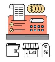 Free Cash Register Illustratie vector