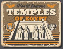 wereld beroemd oude Egypte tempels en piramides vector