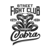 cobra slang t-shirt afdrukken met hand- belettering vector