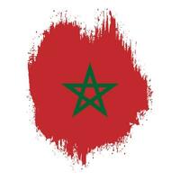 plons grunge structuur Marokko abstract vlag vector