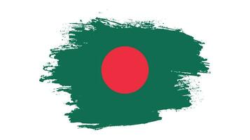 verontrust Bangladesh grunge vlag vector