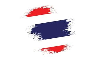 kleurrijk grafisch grunge structuur Thailand vlag vector