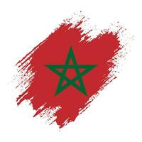 nieuw borstel grunge structuur Marokko vlag vector