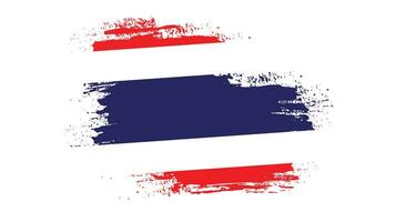 professioneel grafisch Thailand grunge structuur vlag vector